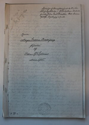 Homssakassen nr 1 Nagu Sockens Beskrifning av J. G. Salonius, 1735 - Bild 2